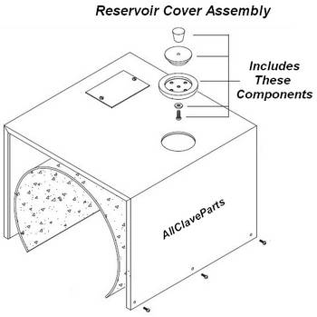 Pelton Crane OCM Autoclave Reservoir Cover Assembly