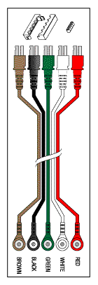 (image for) AAEMM 5 LEADWIRE SET-40" DUAL/SNAP