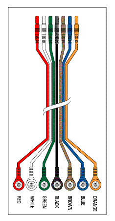 (image for) 3000 HOLTER 7 LEADWIRE SET - 24" DIN/SNAP