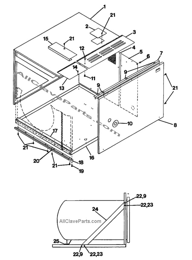 (image for) Magnaclave Frame & Casing Parts List & Diagram